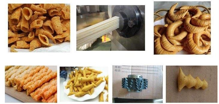 Twin Screw Extruder Frying Doritos Snacks Chips Process Machine